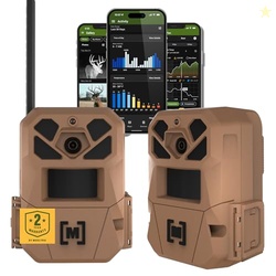 MOULTRIE EDGE 3 CELLULAR TRAIL CAMERA - 2 PACK - 40MP HD PHOTO CAPTURE - 1080P LOW-GLOW FLASH - GPS - MULTI-CARRIER AUTO-CONNECT - BUILT-IN MEMORY - 0.5S TRIGGER SPEED - AI BUCK DETECTION