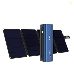 Autel 36W Solar Panel with 15,000mAh Power Bank, High-Efficiency Foldable Solar Panel with Fast Charging LiFePO4 Battery Kit for Outdoor Camping, Hiking, Fishing, and Traveling (Elegant Gift Box)