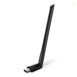 TP-Link AC600 USB WiFi Adapter for PC (Archer T2U Plus)- Wireless Network Adapter for Desktop with 2.4GHz, 5GHz High Gain Dual Band 5dBi Antenna, Supports Win11/10/8.1/8/7/XP, Mac OS 10.9-10.14, Black
