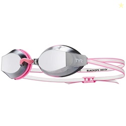 TYR Black Ops 140 EV Racing Mirrored Swim Goggles Women's Fit, Silver/Pink