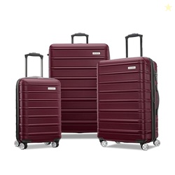 Samsonite Omni 2 Hardside Expandable Luggage with Spinner Wheels, 3-Piece Set (19/24/28), Natural Merlot