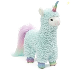 GUND Cotton Candy Llamacorn Plush Toy, Unicorn Stuffed Animal for Ages 1 and Up, Blue/Rainbow, 11