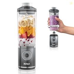 Ninja Blast Max, Portable & Personal Blender + Twist & Go, Smoothie, Blend, Ice Crush, 3 Programs, Cordless, 22 oz removable Vessel, Dishwasher Safe, Leakproof, Grey, BC251GY