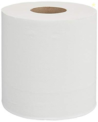 AmazonCommercial 2-Ply Soft, Absorbent Centerpull Paper Towels Compatible with Universal Dispensers, FSC Certified, 7.6 x 9 in, 6 Rolls, 600 Towels per Roll