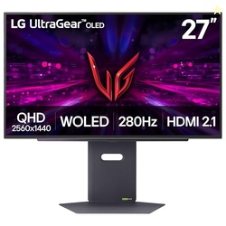 LG 27GX700A-B 27-inch Ultragear QHD (2560 x 1440) OLED Gaming Monitor, 280Hz, 0.03ms, NVIDIA G-Sync, AMD FreeSync Premium Pro, VESA DisplayHDR TrueBlack500, with up to DCI-P3 99.5%, HDMI 2.1, Black