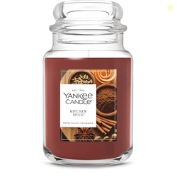 Yankee Candle Kitchen Spice, Holiday Scented Candle, 22oz Large Jar with up to 150 Hour Burn Time, Giftable