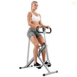 Sunny Health & Fitness Smart Upright Row-N-Ride Exerciser, Squat Assist Trainer for Glutes Workout with Adjustable Resistance, Easy Setup & Foldable, Glute & Leg Exercise Machine- NO. 077S