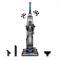 Eureka PowerSpeed Lightweight Upright Vacuum Cleaner for Carpet and Hard Floor, Powerful Bagless Upright Vacuum Cleaner for Home Pets, NEU181A, Blue