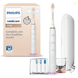 Philips Sonicare DiamondClean Smart 9750 Electric Toothbrush, Sonic Toothbrush with App, Pressure Sensor, Brush Head Detection, 5 Brushing Modes and 3 Intensity Levels, Rosegold, HX9924/67