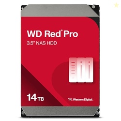 WESTERN DIGITAL 14TB WD RED PRO NAS INTERNAL HARD DRIVE HDD - 7200 RPM, SATA 6 GB/S, CMR, 512 MB CACHE, 3.5" -WD142KFGX