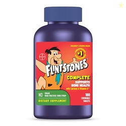 Flintstones Chewable Kids Vitamins, Complete Multivitamin for Kids and Toddlers with Iron, Calcium, Vitamin C, Vitamin D & More, 180ct