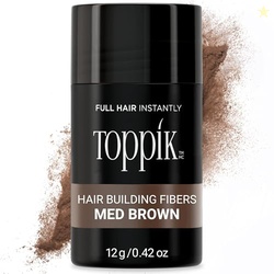 Toppik Hair Building Fibers, Medium Brown, 12g Fill In Fine or Thinning Hair, Instantly Thicker, Fuller Looking, 9 Shades for Men & Women, Keratin Protein Formula