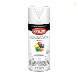Krylon K05584007 COLORmaxx Primer Spray Paint for Indoor/Outdoor Use, White, 12 Ounce (Pack of 1)