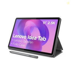 Lenovo Idea Tab - College Tablet - 11 2.5K IPS Touchscreen Display - 90Hz - MediaTek Dimensity 6300-8 GB Memory - 256 GB Storage - Integrated Arm Mali-G57 MC2 Tab Pen and Folio Case