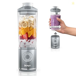 Ninja Blast Max, Portable Blender + Twist & Go, Personal Smoothie, Blend, Ice Crush, 3 Programs, Cordless, 22 oz removable Vessel, Dishwasher Safe, Leakproof, Silver, BC251SL