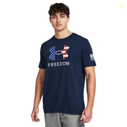 Under Armour Men's Freedom Graphic Short Sleeve T-Shirt, (408) Academy/Steel/Logo, Medium