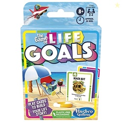 Hasbro Gaming The Game of Life Goals Card & Quick-Playing Family Game, 2-4 Players, Fun Summer Activities, Vacation Travel Essentials, Ages 8+