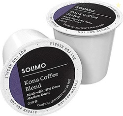 Amazon Brand - Solimo Medium Roast Coffee Pods, Kona Blend, Compatible with Keurig 2.0 K-Cup Brewers, 100 Count