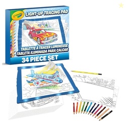 CRAYOLA LIGHT UP TRACING PAD - BLUE, DRAWING & TRACING PROJECTOR FOR KIDS, HOLIDAY & CHRISTMAS GIFTS FOR GIRLS & BOYS, SKETCHING LIGHT BOX TABLE, TOYS FOR KIDS, AGES 6+