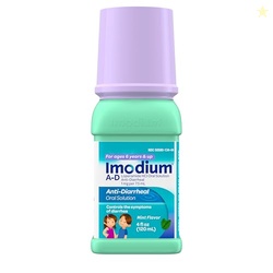 Imodium A-D Children's Liquid Anti-Diarrheal Medicine with Loperamide HCl, Oral Solution for Diarrhea Symptom Treatment & Control for Kids Ages 6+, Mint Flavor, 4 fl. oz