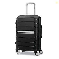 Samsonite Freeform Hardside Carry-On Luggage with Spinner Wheels - Hardshell Suitcase - TSA, Airline-Approved - Expandable Hard Shell, Smooth Rolling Wheels for Lightweight Travel  Black
