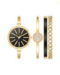 ANNE KLEIN WOMEN'S BANGLE WATCH AND BRACELET SET, AK/1470