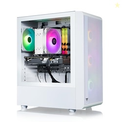 Thermaltake LCGS Quartz i1460 Gaming Desktop (Intel Core i5-14400F, ToughRam DDR4 3600Mhz 16GB RGB Memory, NVIDIA GeForce RTX 5060, 1TB NVMe M.2, WiFi, Windows 11) S2QT-B760-560-LCS