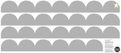 RoomMates Grey Peel & Stick Scallop Border Decal, RMDM5547