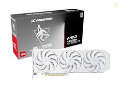 PowerColor Hellhound Spectral White AMD Radeon RX 9060 XT 16GB GDDR6 Graphics Card