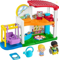 Fisher-Price Little People Toddler Playset Play for All School with 2 Figures & 2 Accessories for Preschool Pretend Play Ages 1+ Years