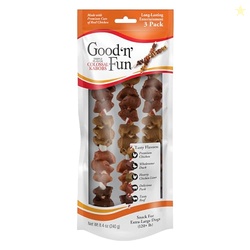 Good 'n' Fun Triple Flavor Colossal Kabobs, 3 Count, Treat Extra-Large Dogs to Long-Lasting Rawhide Chews