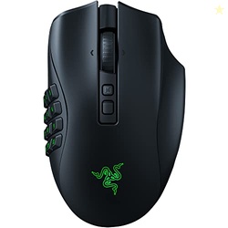 Razer Naga V2 Pro Wireless MMO Gaming Mouse: 19+1 Programmable Buttons w/Swappable Side Plates - HyperScroll Pro Wheel - Focus Pro 30K Optical Sensor - Optical Mouse Switches Gen-3-300 Hr Battery