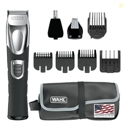 WAHL USA RECHARGEABLE LITHIUM ION ALL IN ONE BEARD TRIMMER FOR MEN WITH DETAIL AND EAR & NOSE HAIR TRIMMER ATTACHMENT  MODEL 9854-600B