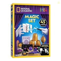 NATIONAL GEOGRAPHIC KIDS MAGIC SET - 45 MAGIC TRICKS FOR KIDS TO PERFORM WITH STEP-BY-STEP VIDEO INSTRUCTIONS FOR EACH TRICK PROVIDED BY A PROFESSIONAL MAGICIAN, TOYS FOR BOYS AND GIRLS