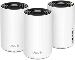 TP-Link Deco XE75 Pro AXE5400 Tri-Band WiFi 6E Mesh System - 2.5G WAN/LAN Port, Covers up to 7200 Sq.Ft, Replaces WiFi Router and Extender, AI-Driven Mesh, 6GHz Band, 3-Pack