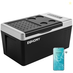 EUHOMY 12 VOLT REFRIGERATOR, 19QT(18L) COMPRESSOR ELECTRIC COOLER APP CONTROL, CAR FRIDGE -4~68, PORTABLE REFRIGERATOR 12/24V DC 100-240V AC, PORTABLE FREEZER FOR CAMPING, TRAVEL, BOAT