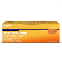 AMAZON BASIC CARE ARTHRITIS PAIN RELIEVING GEL, DICLOFENAC SODIUM TOPICAL GEL, 1% (NSAID), 5.29 OZ (150 GRAMS) (PACKAGING MAY VARY)
