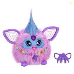 Furby Cotton Candy, 15 Fashion Accessories, Interactive Plush Toys for 6 Year Old Girls & Boys & Up, Voice Activated Animatronic, Pink & Blue (Amazon Exclusive)