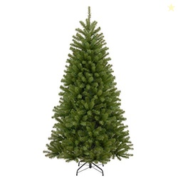 NATIONAL TREE COMPANY 7.5 FT UNLIT NORTH VALLEY SPRUCE ARTIFICIAL CHRISTMAS TREE, 1,346 TIPS, INCLUDES STAND, GREEN
