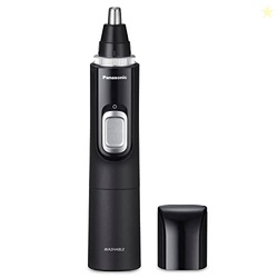 PANASONIC EAR AND NOSE HAIR TRIMMER FOR MEN WITH VACUUM CLEANING SYSTEM, POWERFUL MOTOR AND DUAL-EDGE BLADES FOR SMOOTHER CUTTING, WET/DRY  ER-GN70-K (BLACK)