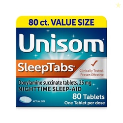 Unisom SleepTabs, Nighttime Sleep-aid, Doxylamine Succinate, 80 Tablets