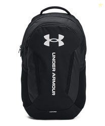 Under Armour Unisex-Adult Hustle 6.0 Backpack, (002) Black/Black/White, One Size Fits Most