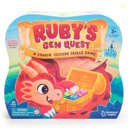 Educational Insights Ruby's Gem Quest - Preschool Fine Motor Board Game for Kids, Learning Scissor Skills & Color Matching, Fun Family Game Night, Therapy Games & Tweezer Toys, for 2-4 Players Ages 3+