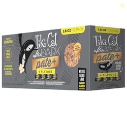 Tiki Cat After Dark Pate+, Variety Pack, with High Moisture Broth for Optimal Hydration, Wet Canned Cat Food, 2.8 oz. Cans (Pack of 12)