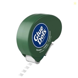 Glue Dots GLU23681 Removable 3/16" Square Dispenser 450Pc Dispenser Glue Sq Runremovable, Clear