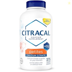 Citracal Petites- Calcium Citrate with Vitamin D3, Bone Health Support, Calcium Supplement for Ages 12+, 375 Count (Packaging May Vary)