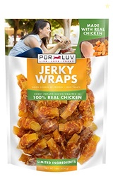 Pur Luv Chicken Wrapped Sweet Potato Dog Treats, Rawhide Free Jerky Wraps, Made with Real Chicken, 16 Oz, Healthy, Easily Digestible, Long Lasting, High Protein Treat, Satisfies Dog's Urge to Chew