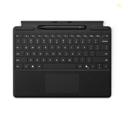 Microsoft Surface Pro Keyboard for Surface Pro Copilot+ (11th Edition), Pro 9 and 8 with Pen Storage, Alcantara Material, Black