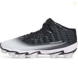 Under Armour Men's Spotlight Hammer RM, (001) Black/White/White, 8.5, US