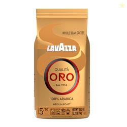 Lavazza Qualit Oro Whole Bean Blend, Medium Roast, 2.2 Pound (Pack of 1) ,100% Arabica, Central America & African highland origins, Fruity & Aromatic